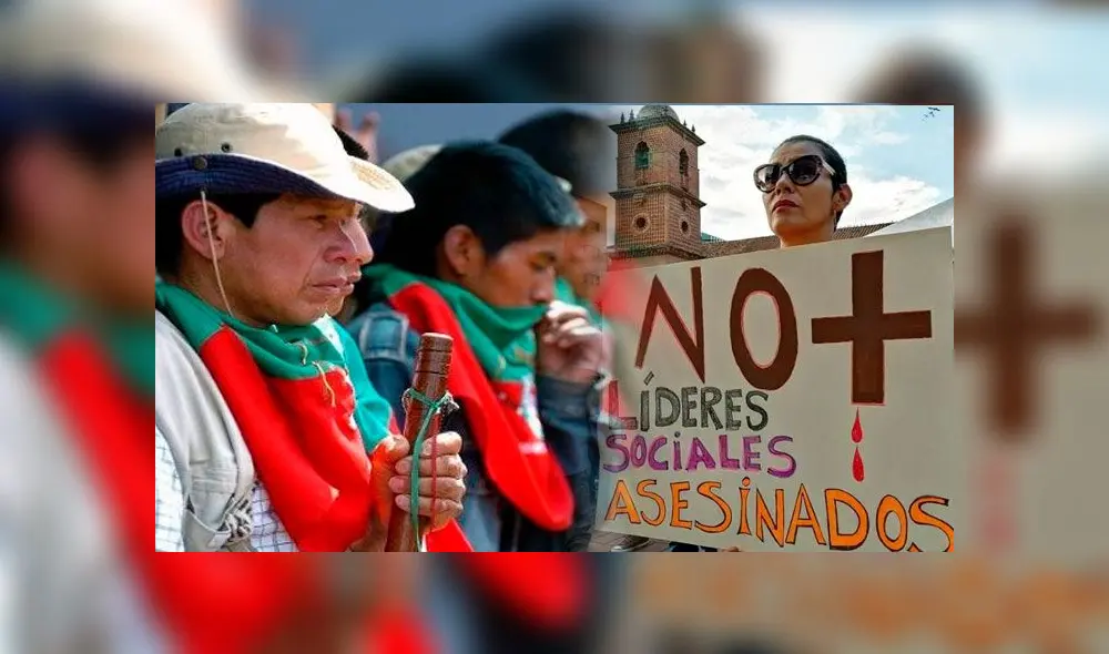 En lo que va del 2020, ya han sido asesinados 19 líderes sociales en Colombia. Foto: Composición