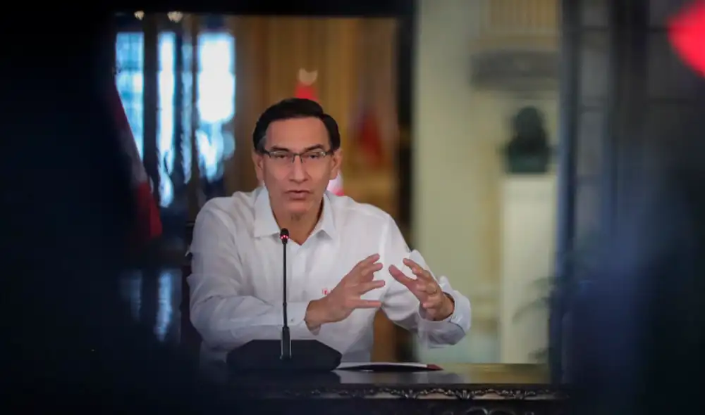 Martín Vizcarra en conferencia de prensa. Foto: Presidencia