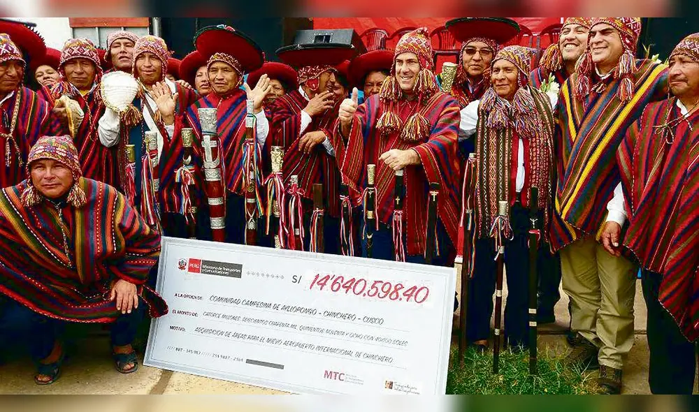 Dan S/ 14 mllns. por los terrenos de Chinchero 