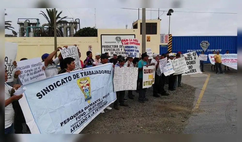 Sindicato de Trabajadores de Pesquera Diamante cumple un mes de huelga indefinida