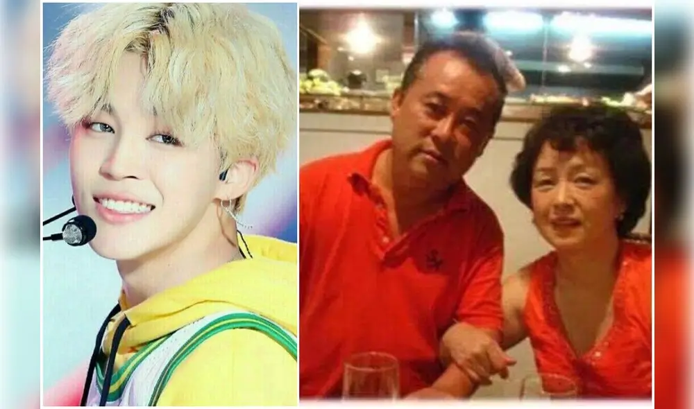 Jimin junto a sus padres. Jimin junto a sus padres.