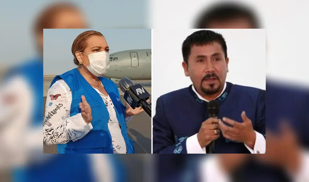 Fiorella Molineli y Elmer Cáceres. Créditos: Composición.