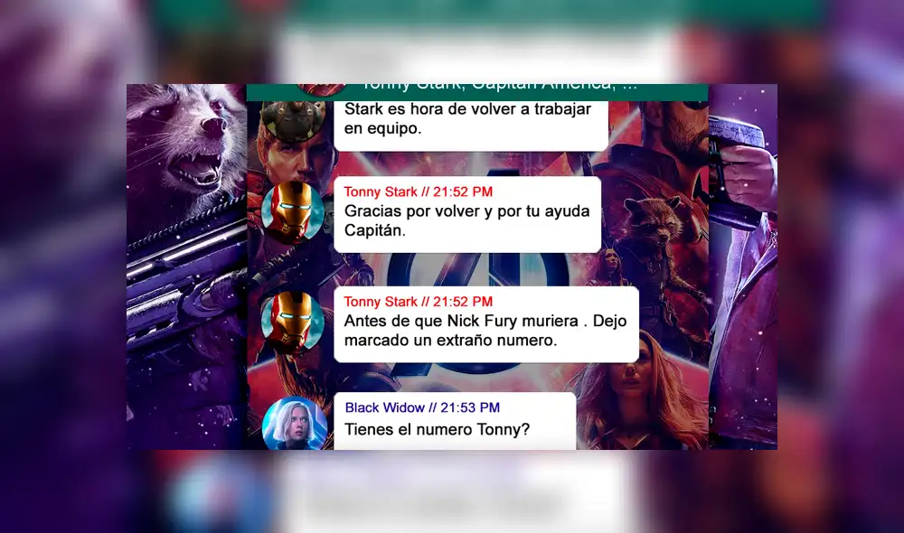 WhatsApp: esta fue la conversación de la Capitana Marvel con Los Vengadores previo a Avengers 4 [FOTOS]