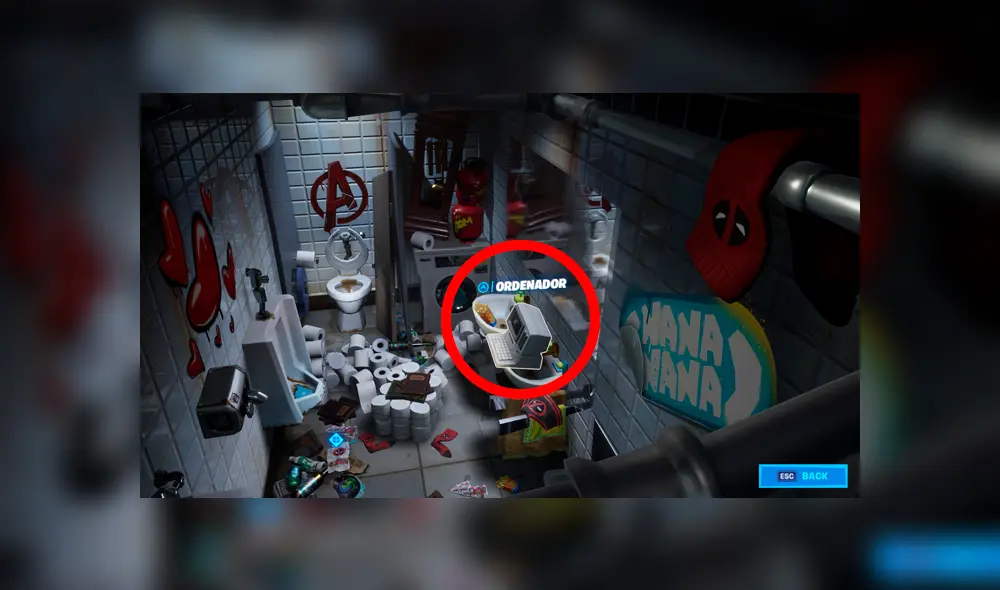 Guarida de Deadpool, para ver los desafíos tendrás que acceder al computador.