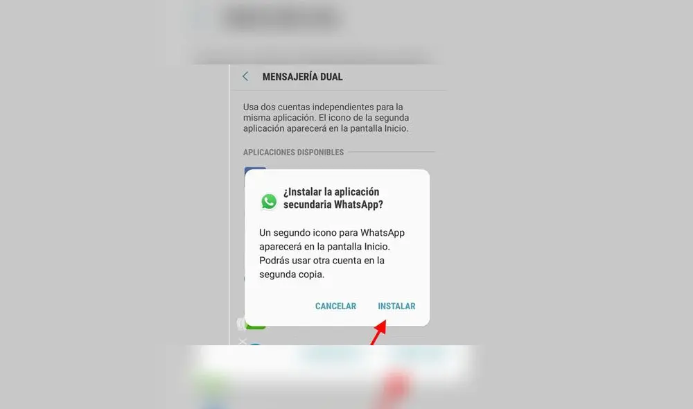 Duplicar WhatsApp en el smartphone.