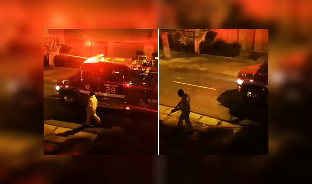 A través de Facebook se hizo viral el momento en que un camión de bomberos fumiga las calles con la canción Buffalo Soldier.