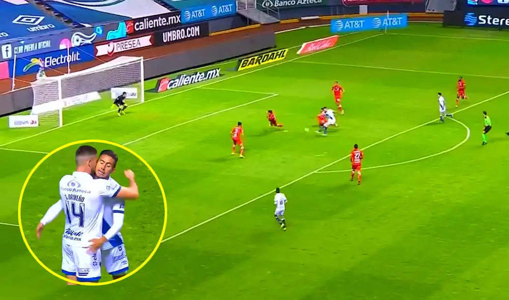 Santiago Ormeño puso el 1-1 para Puebla ante Toluca. Foto: Captura de TV/AZTECA 7. Santiago Ormeño puso el 1-1 para Puebla ante Toluca. Foto: Captura de TV/AZTECA 7.
