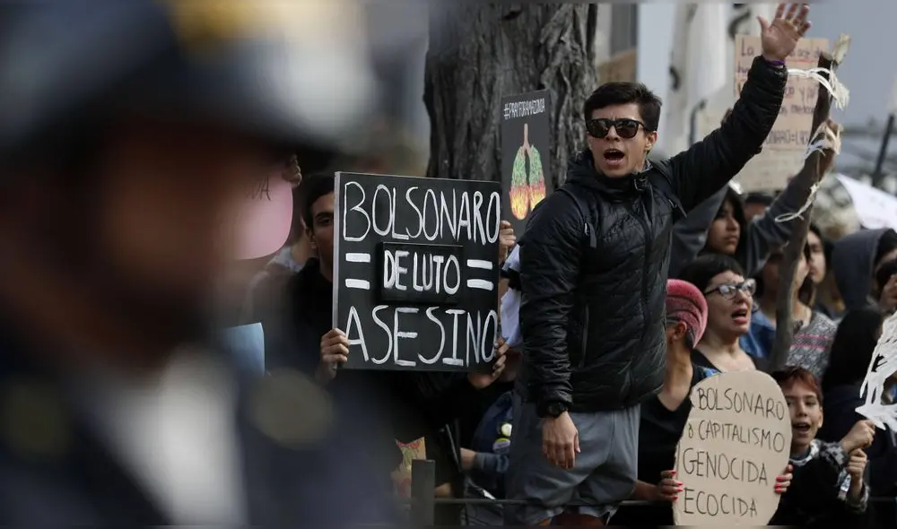 Brasil se moviliza por los incendios que consumen la Amazonía. Foto: EFE.