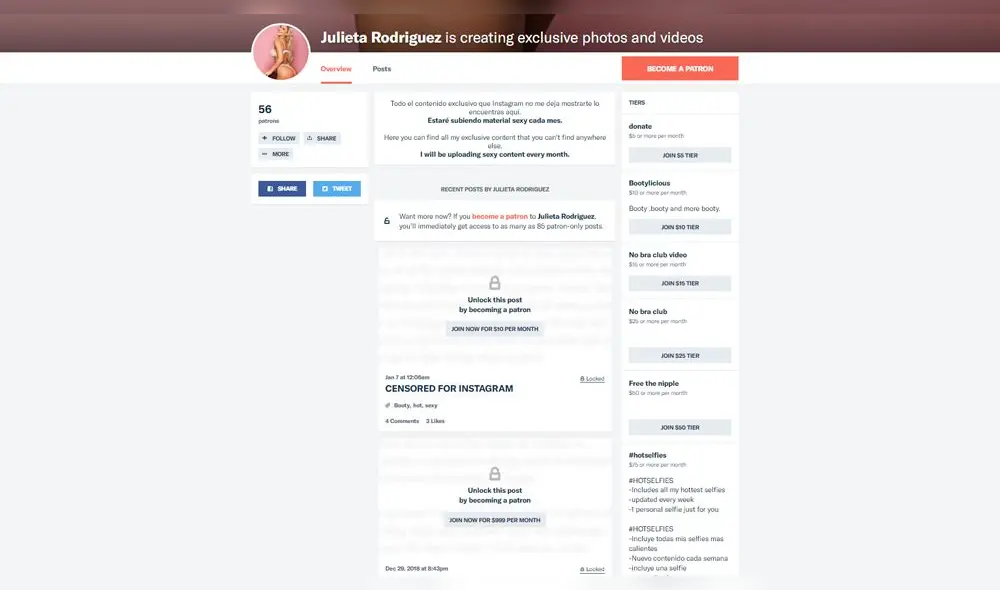 Julieta Rodríguez se enfrenta a Instagram por venta de fotos íntimas