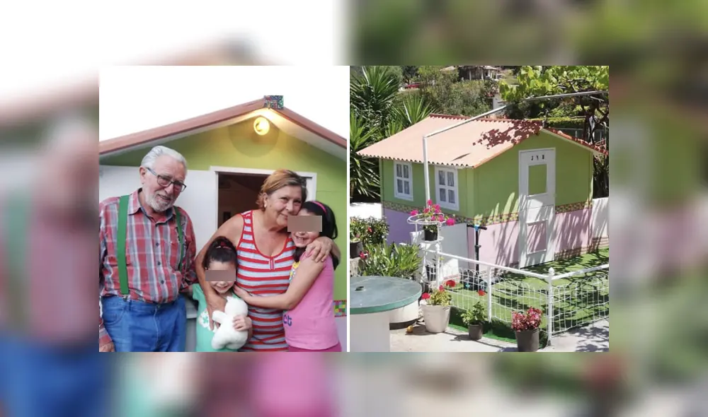 Unos abuelos aprovecharon la cuarentena para construir una casa de juegos para sus nietas. Foto: Twitter Unos abuelos aprovecharon la cuarentena para construir una casa de juegos para sus nietas. Foto: Twitter