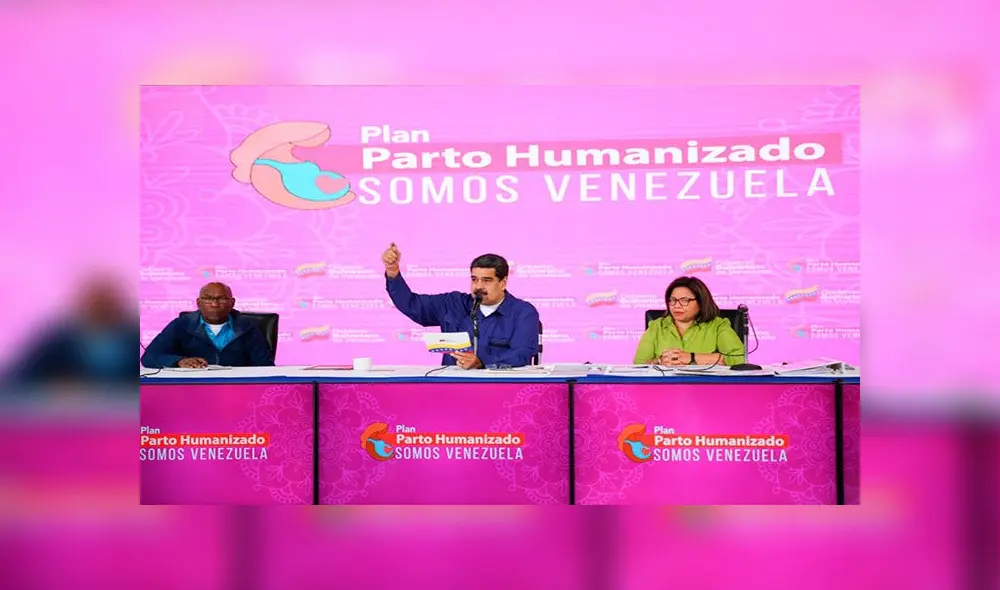 Nicolás Maduro estuvo en un acto este martes por el plan nacional de parto humanizado y lactancia materna. Foto: Prensa Miraflores