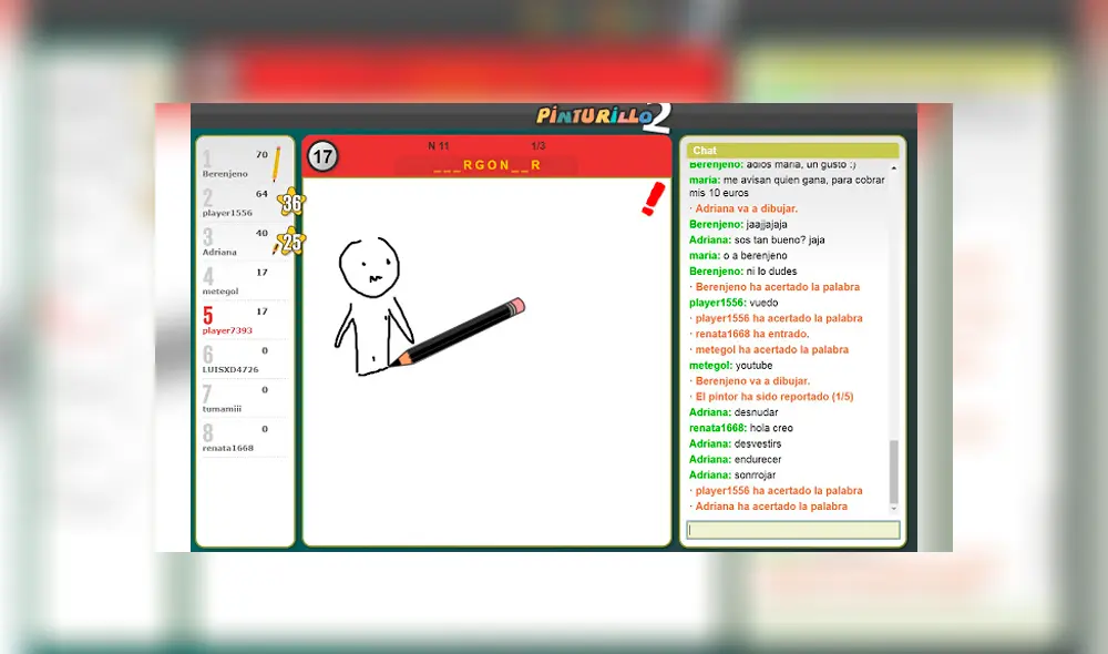 Pinturillo 2, una versión online de Pictionary. Descubre más videojuegos para todos los gustos en la nota.