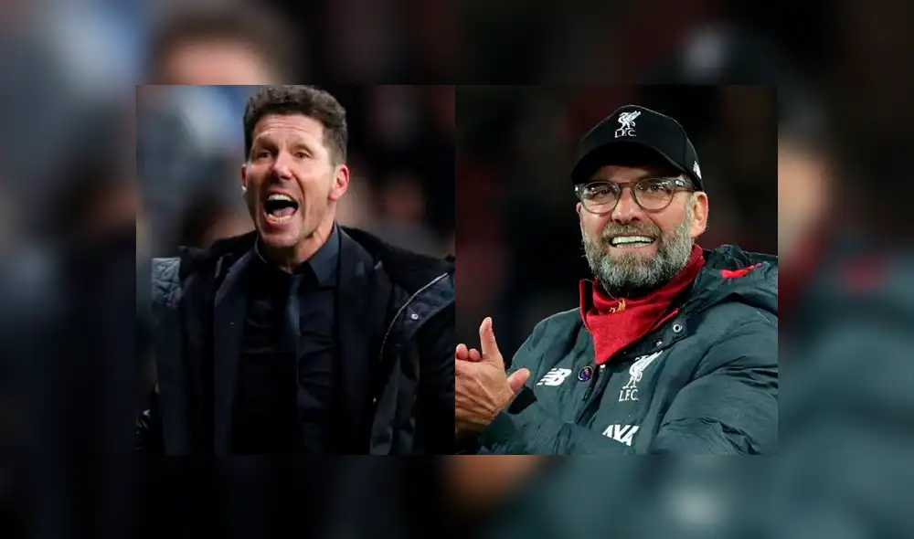 Diego Simeone y Jürgen Klopp se enfrentan en un duelo con estilos muy marcados. Foto: Difusión. Diego Simeone y Jürgen Klopp se enfrentan en un duelo con estilos muy marcados. Foto: Difusión.