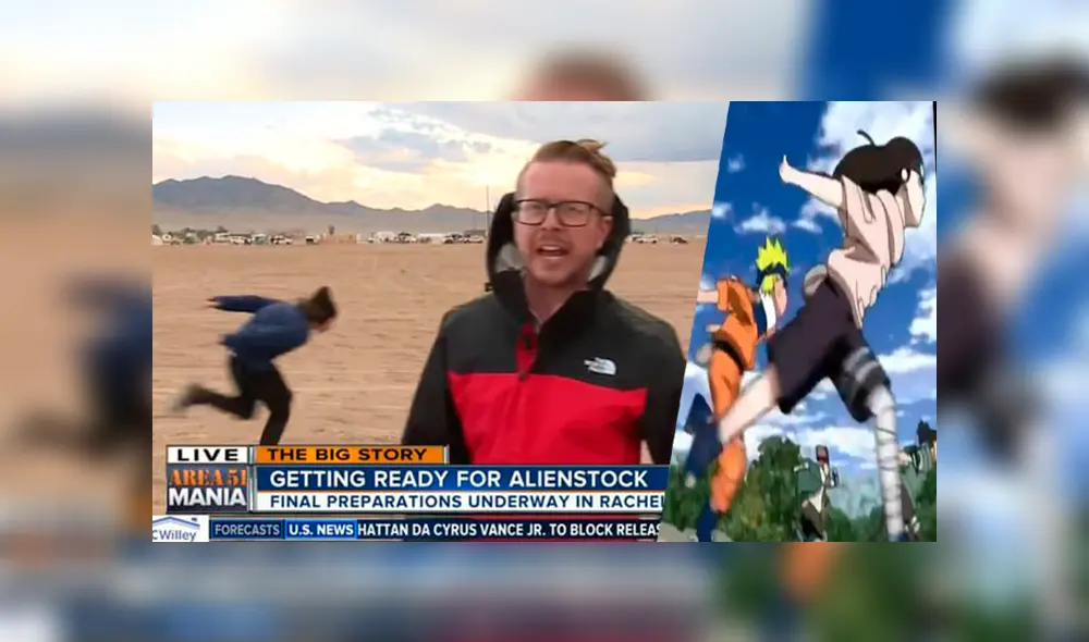 Facebook viral: periodista transmite en vivo desde el ‘Área 51’ y capta a joven que corre como ‘Naruto’ Facebook viral: periodista transmite en vivo desde el ‘Área 51’ y capta a joven que corre como ‘Naruto’