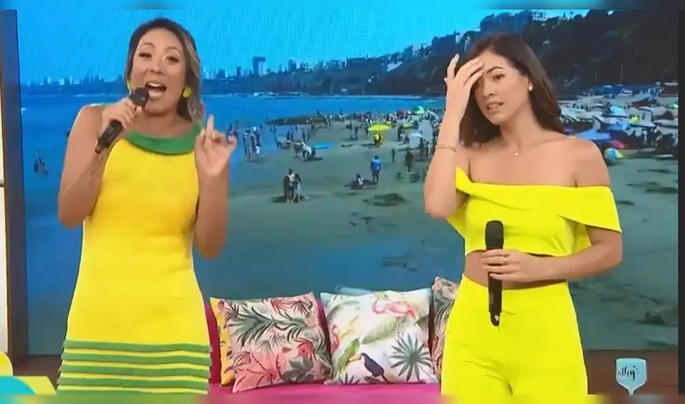 Rodrigo González se burla de Cathy Sáenz por el colorido vestido que lució en su programa