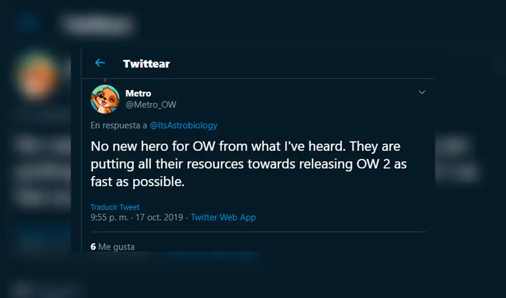 Overwatch 2 sería el nuevo 'branding' de todo el contenido de Overwatch y sería presentado en la Blizzcon 2019.