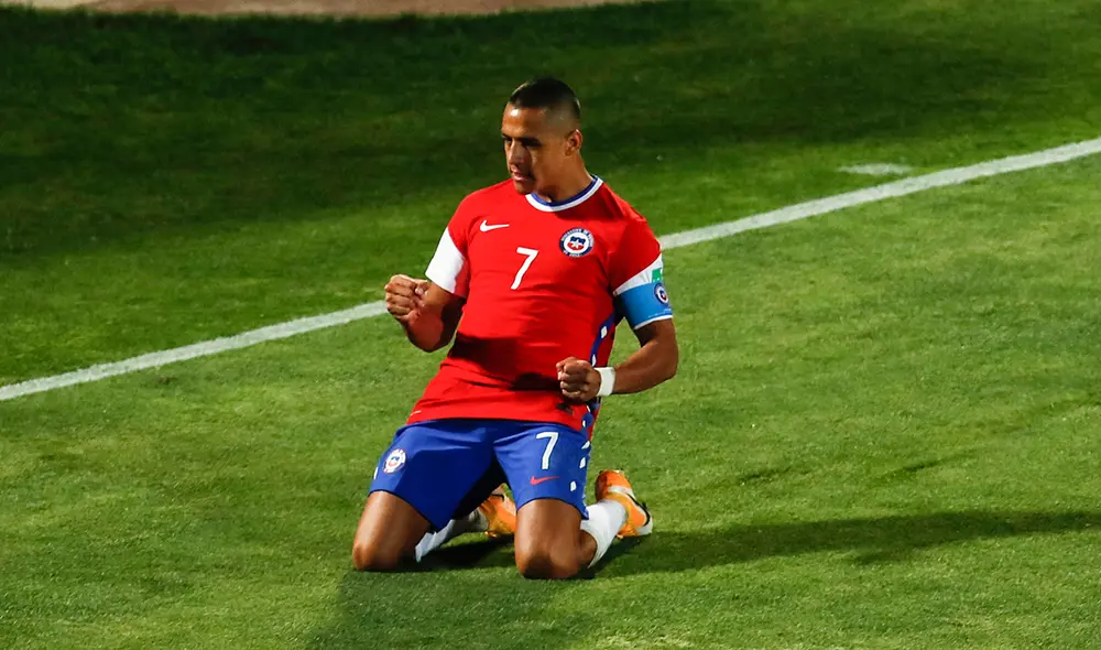 Alexis Sánchez anotó el 2-1 sobre Colombia y se convirtió en el único goleador histórico de Chile. Foto: AFP
