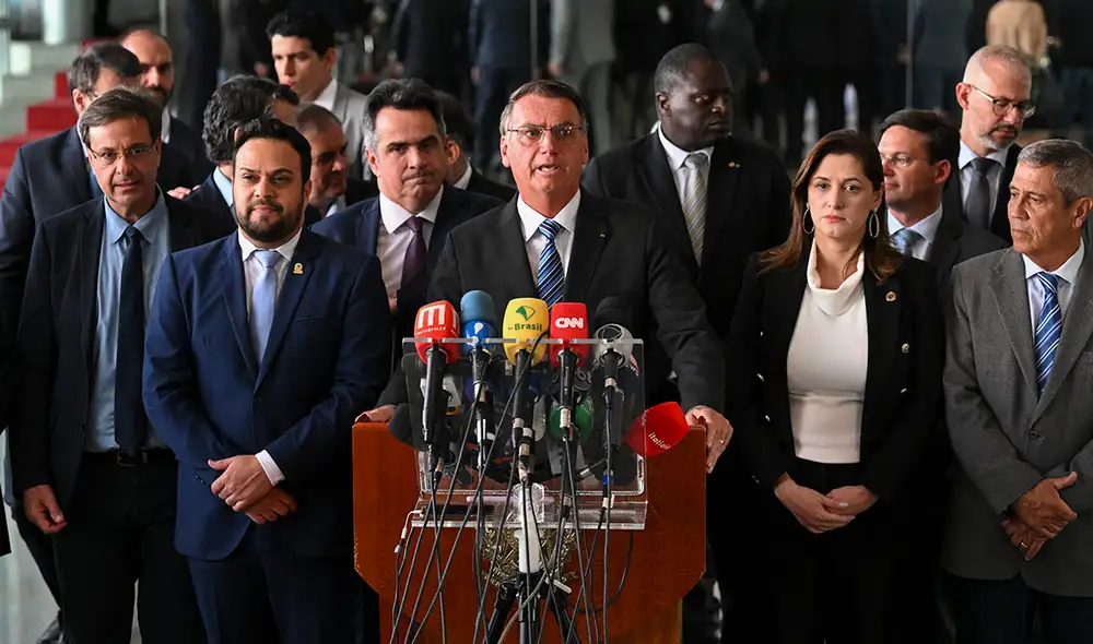 Bolsonaro habló por primera vez tras perder contra Lula da Silva. Foto: AFP