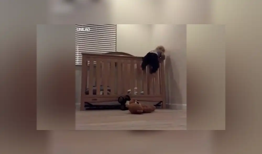 Video se viralizó en Facebook. Un padre instaló una cámara de seguridad en el dormitorio de su bebé, sin imaginar que lo captaría en una curiosa escena.