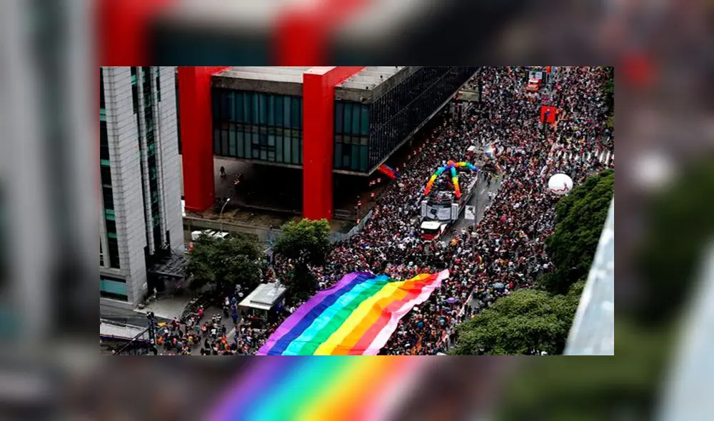 Marcha del Orgullo LGBT en Sao Paulo cargó un mensaje político. Foto: Efe. Marcha del Orgullo LGBT en Sao Paulo cargó un mensaje político. Foto: Efe.