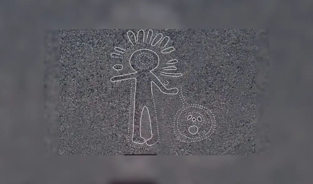 Líneas de Nasca. Nuevos geoglifos fueron descubiertos por investigadores japoneses. Foto: Universidad de Yamagata