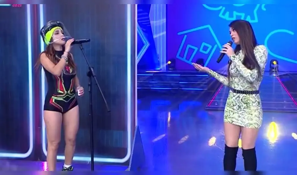 Jazmín Pinedo y Rosángela Espinoza discuten en Esto es guerra Jazmín Pinedo y Rosángela Espinoza discuten en Esto es guerra