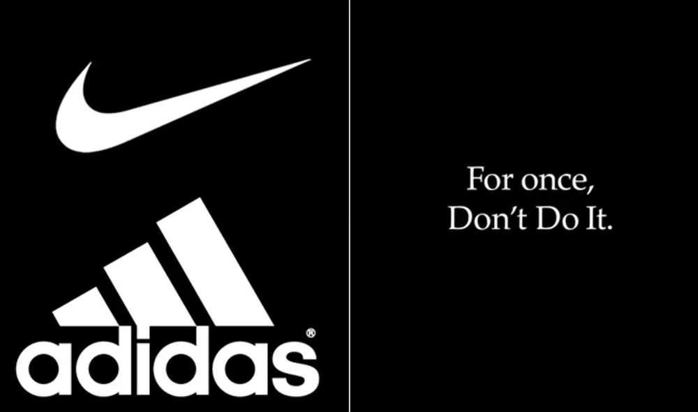 nike adidas mensaje