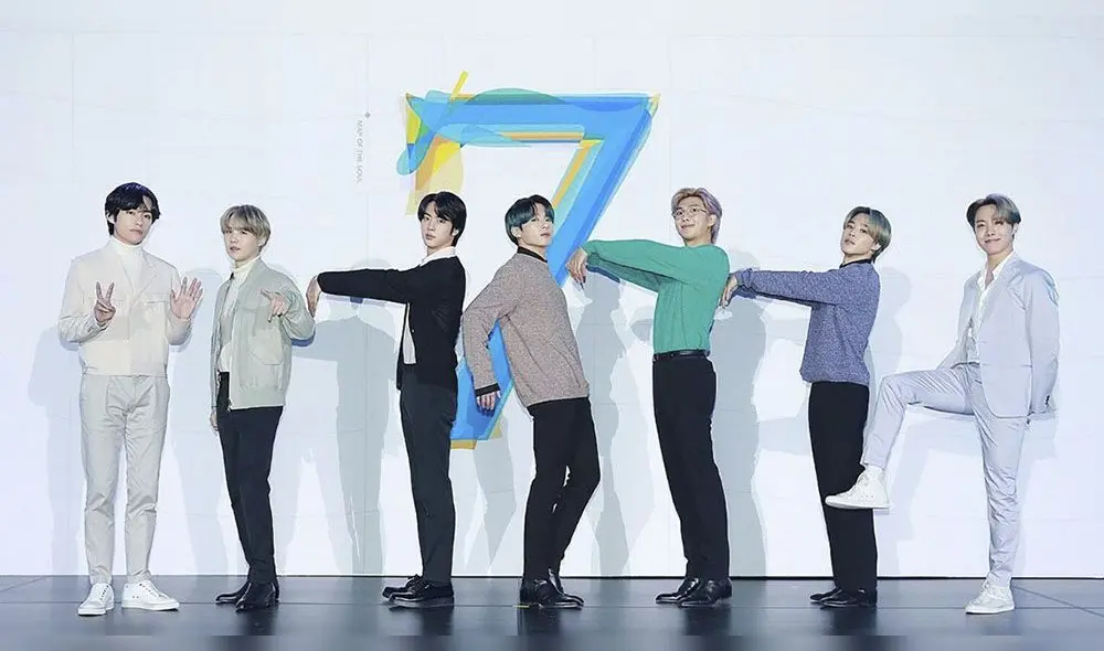 BTS durante el lanzamiento de Map of the soul: 7, su disco en coreano más reciente. Foto: Big Hit