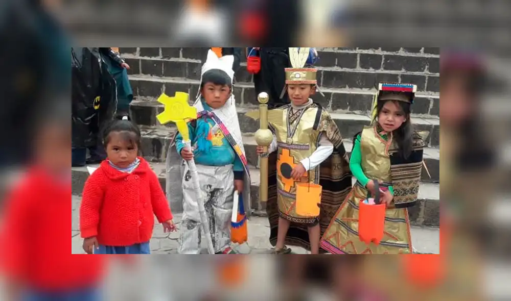 Niños de Cusco se disfrazaron de incas en Halloween 