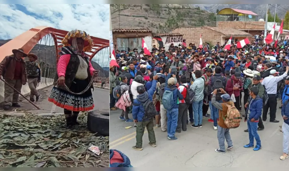 Bloqueos en puente (Canchis) y protestas en Quispicanchi. Foto: Alexander Flores/URPI