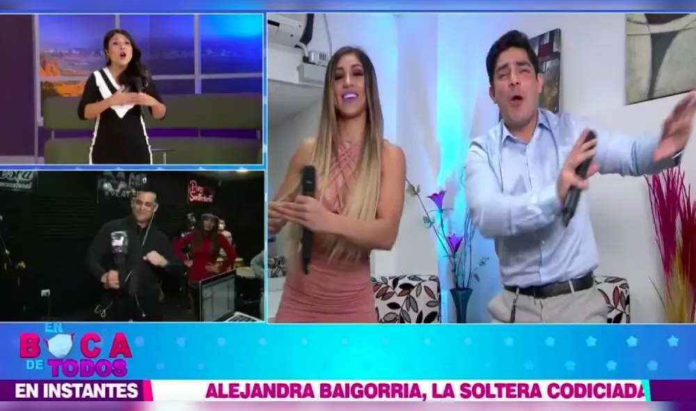Los invitados y conductores de En boca de todos se unieron en una divertida escena al ritmo del “Tic Tic Tac”. (Foto: Captura América TV) Los invitados y conductores de En boca de todos se unieron en una divertida escena al ritmo del “Tic Tic Tac”. (Foto: Captura América TV)