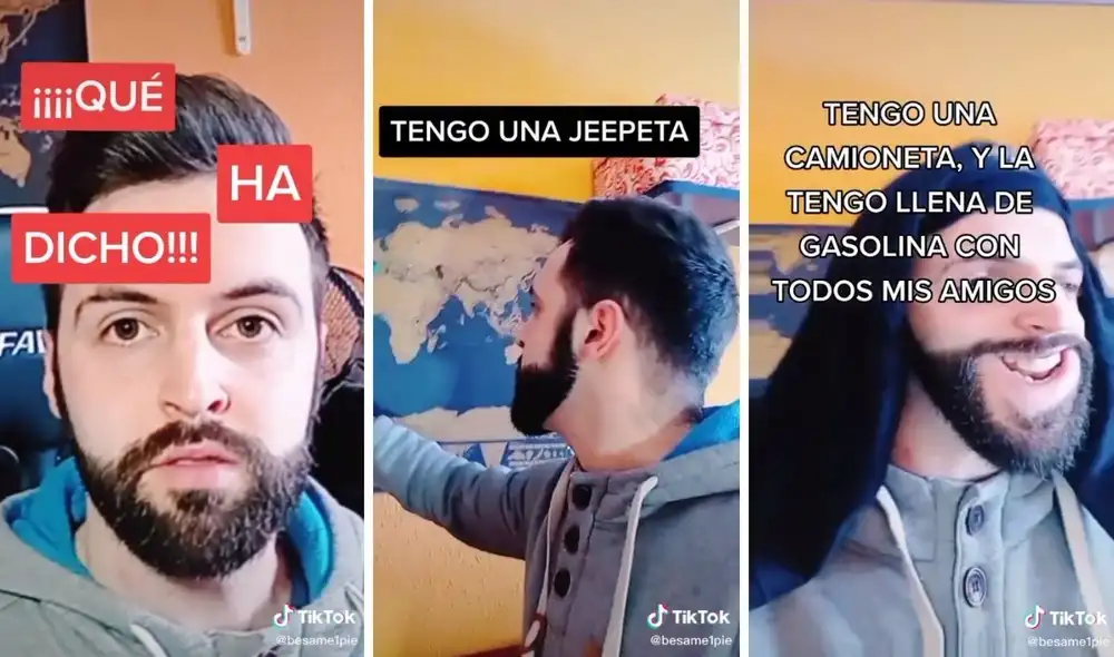 Así interpretó el tiktoker la canción de Karol G. Foto: captura de TikTok.