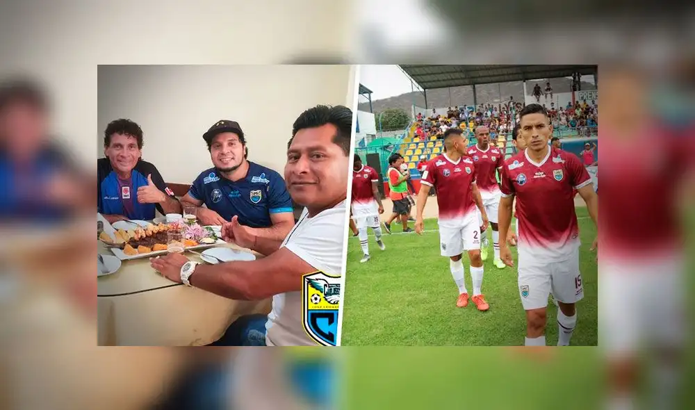 De izquierda a derecha: director deportivo de Carlos Stein, Alex Cornejo, Alex Cornejo (hijo) y presidente del club Henry Rodríguez.