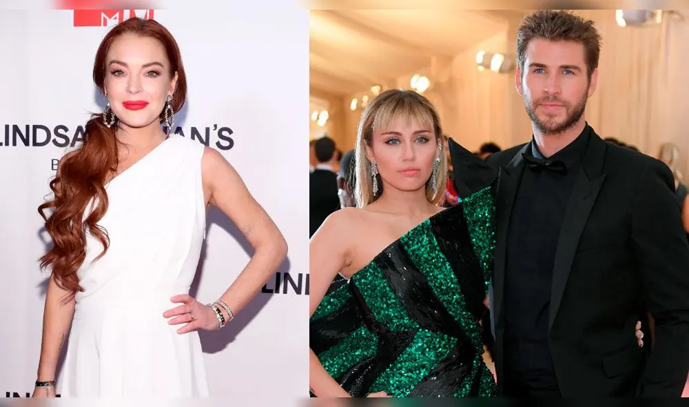 Lindsay Lohan, Liam Hemsworth y Miley Cyrus