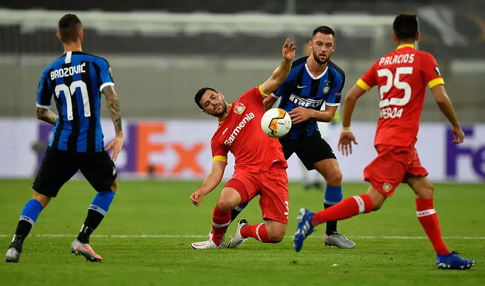 Inter contra Leverkusen EN VIVO: juegan por cuartos de final de la Europa League. Foto: AFP.