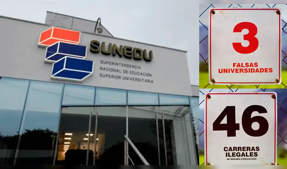 Sunedu detecta 3 universidades falsas y 46 carreras ilegales