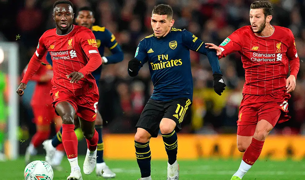 Sigue aquí EN VIVO ONLINE el Liverpool vs. Arsenal por los octavos de final de la Copa de la LIga Inglesa 2019-2020. | Foto: AFP