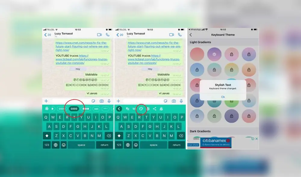 Desliza para ver los detalles de este truco de WhatsApp. Foto: Paréntesis.