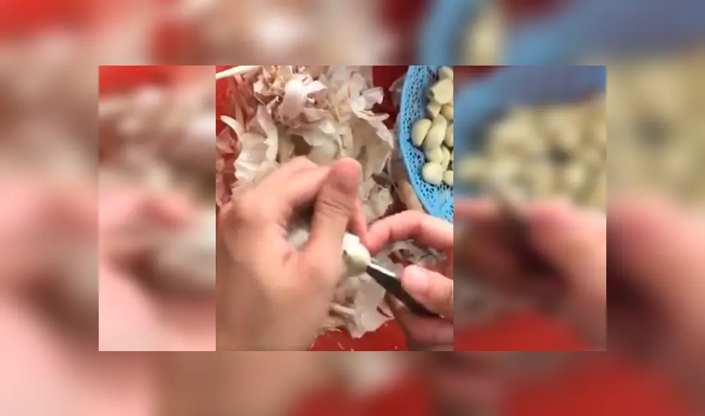 Facebook viral: joven enseña truco para pelar ajos en segundos y asombra a miles [VIDEO]