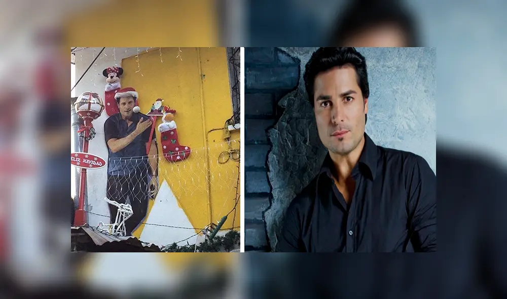 En Instagram, una fanática del cantante Chayanne colgó un poster tamaño real en el exterior de su vivienda.
