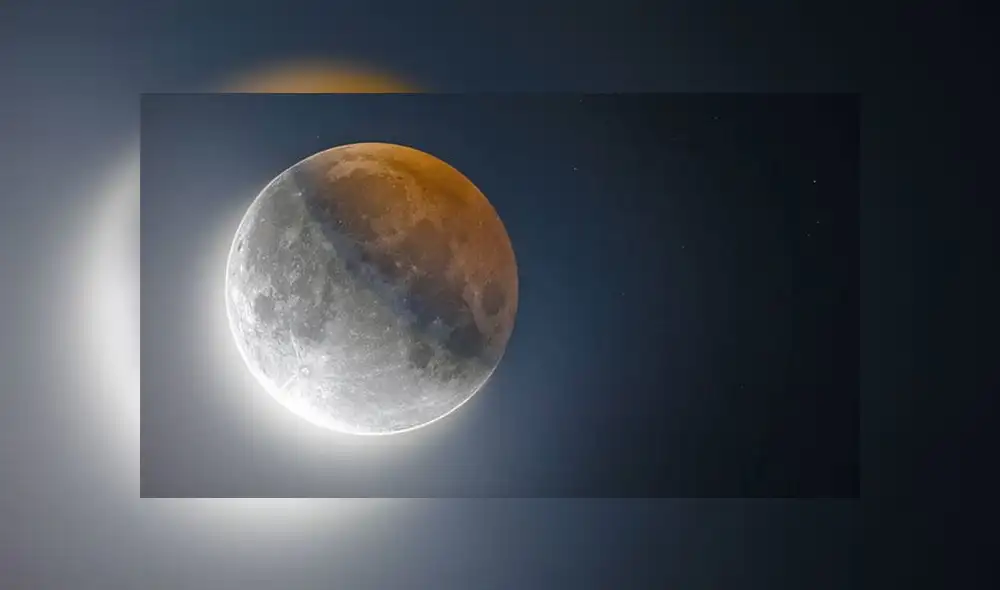 Parte de la luna es opacada por la sombra de la Tierra durante un eclipse lunar. Crédito: Cristian Fattinnanzi. Parte de la luna es opacada por la sombra de la Tierra durante un eclipse lunar. Crédito: Cristian Fattinnanzi.
