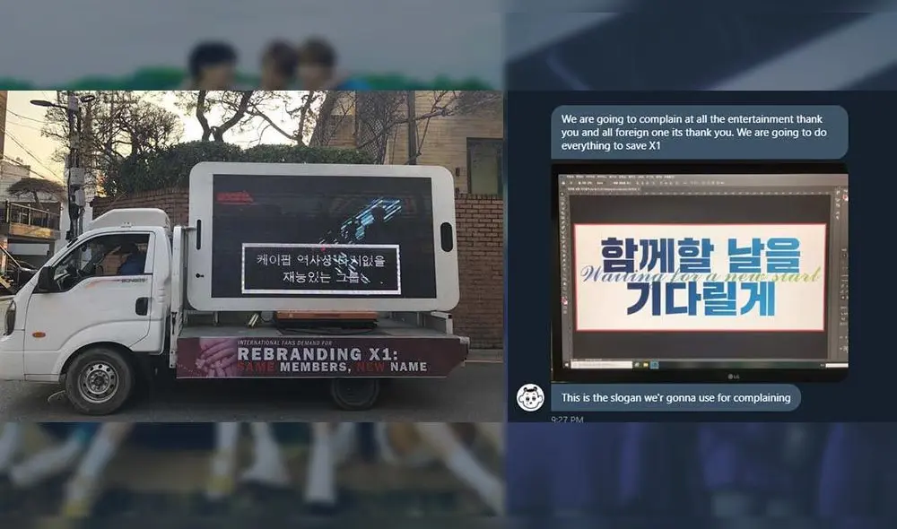 Fans ONE IT organizan actividades frente a las agencias de entretenimiento de los integrantes de X1