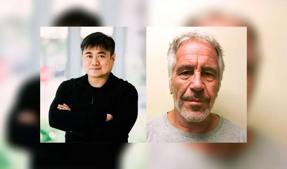 Joichi Ito, director del Media Lab del MIT y el fallecido Jeffrey Epstein. Fotos: MIT/AP.