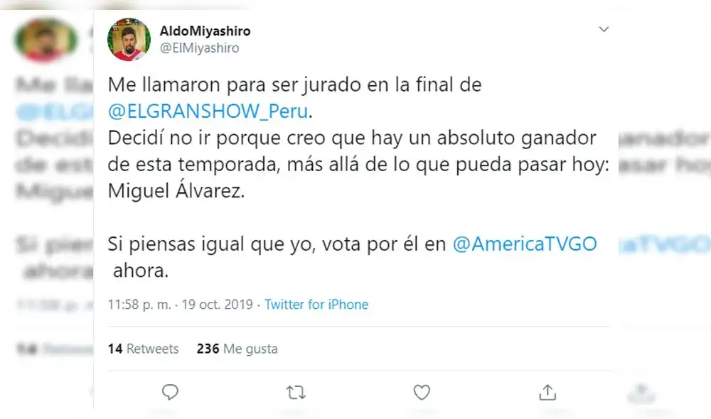 Amy Gutiérrez habla sobre preferencia de Aldo Miyashiro en "El artista del año". Amy Gutiérrez habla sobre preferencia de Aldo Miyashiro en "El artista del año".