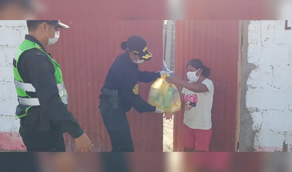 Policías de Gregorio Albarracín entregaron donaciones a familias sin bono de S/ 380.
