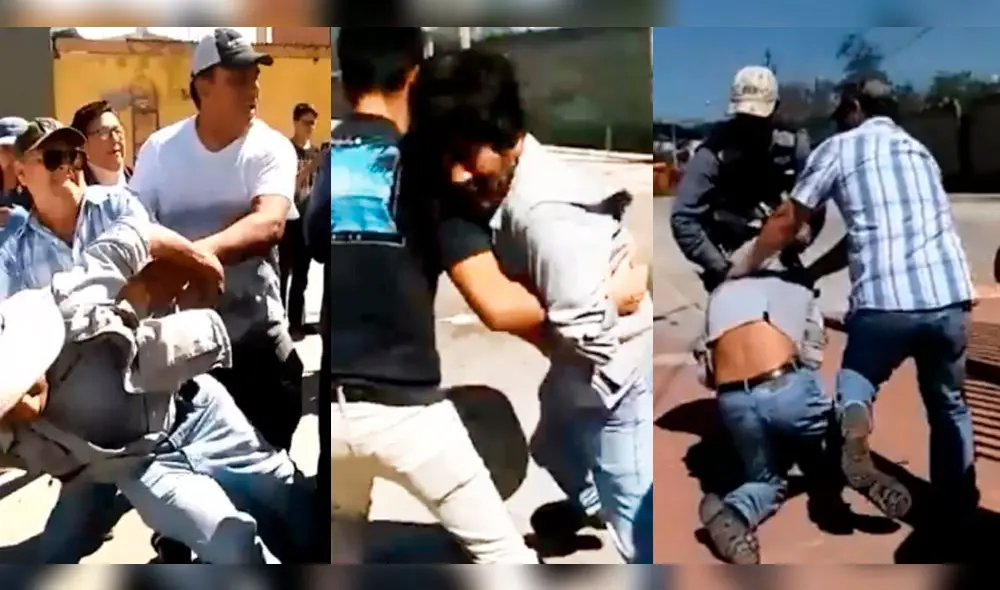 Vecinos se enfrentan a golpes por colocación de rejas en Socabaya. Vecinos se enfrentan a golpes por colocación de rejas en Socabaya.