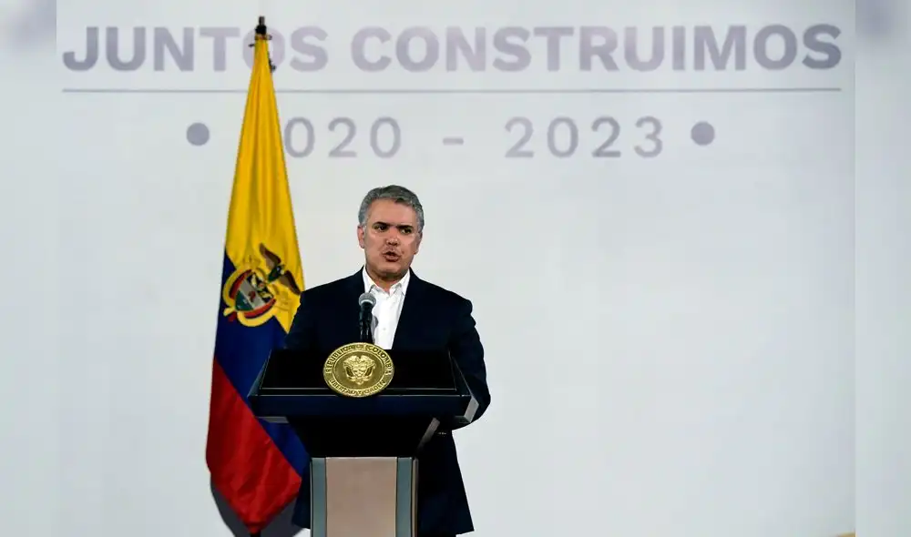 Iván Duque cometió un error mientras daba un mensaje en medio de la crisis social en Colombia. Foto: AFP. Iván Duque cometió un error mientras daba un mensaje en medio de la crisis social en Colombia. Foto: AFP.
