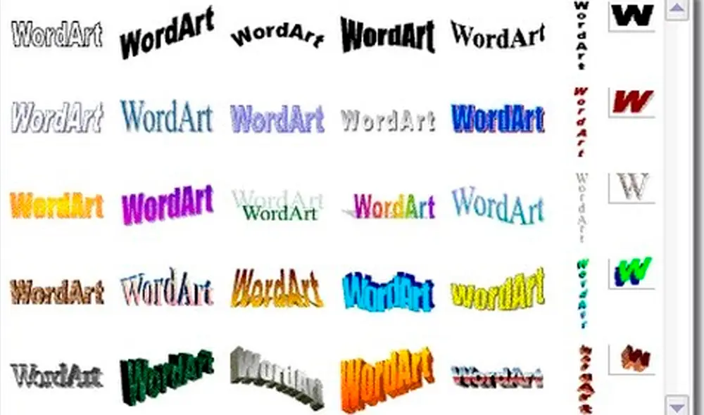 WordArt nació como un proyecto becario para Microsoft en 1991. Foto: Twitter WordArt nació como un proyecto becario para Microsoft en 1991. Foto: Twitter
