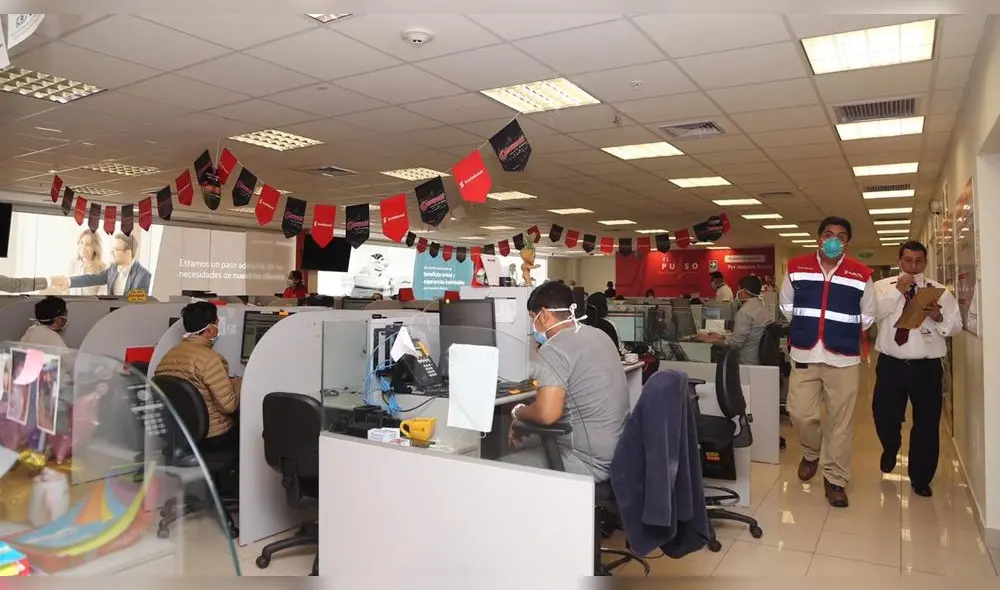 Sunafil intervino call center de Scotiabank. Foto: Twitter Sunafil