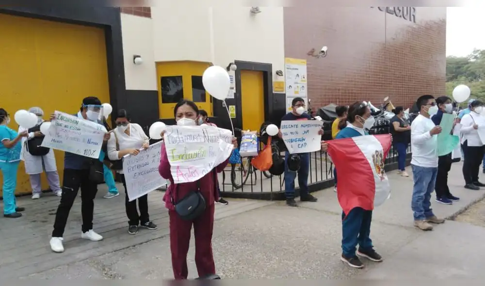 Personal de salud exigen nombramiento. Foto: La República.